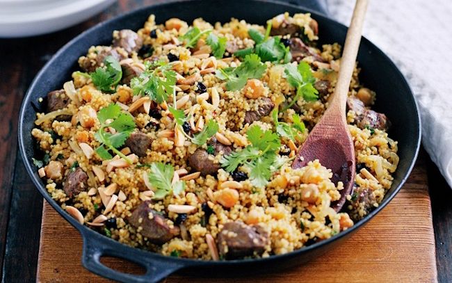 Couscous con agnello manzo e ortaggi