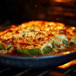 parmigiana di carciofi in cottura