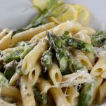Penne con asparagi e tartufo nero