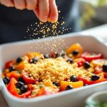 pangrattato sui peperoni al forno