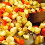 Piadine con dadolata di verdure