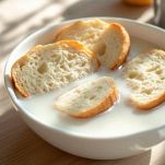 Ammorbidite il pane nel latte
