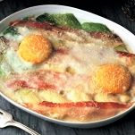 Porri e uova al forno