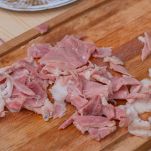 Prosciutto cotto tagliato a pezzetti
