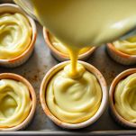 Sformatini di carciofi in teglia con acqua.