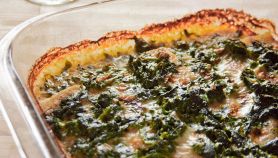 Funghi e spinaci al forno