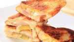 Toast di polenta con speck e fontina