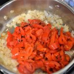 Astice con crema di peperoni