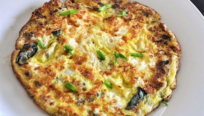 Frittata con polpa di granchio