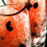 Granita di anguria con semi di cioccolato