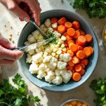 L'unione di cavolfiore e carote