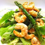 Insalata di gamberi e asparagi
