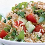 Insalata di riso con tonno e pomodorini