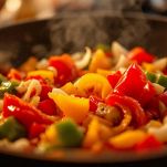 La cottura dei peperoni