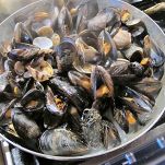 Medaglioni di polenta ai frutti di mare