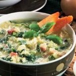 Minestra con uova sbattute