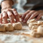 Lavorazione dei moretti al cacao