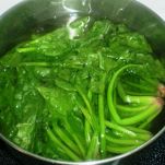 Polenta con spinaci