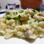 Risotto alla pavese con borlotti