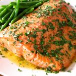 Salmone al pepe verde