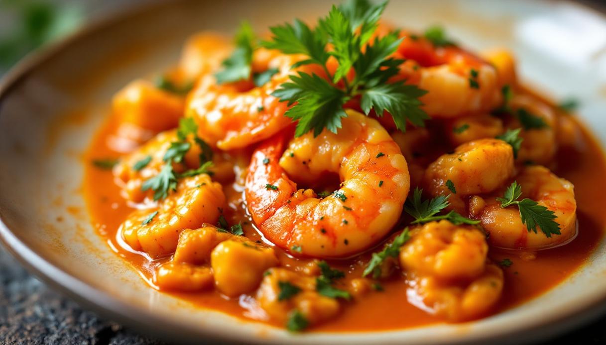 Gamberi al curry