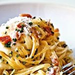 Linguine al prosciutto e mascarpone