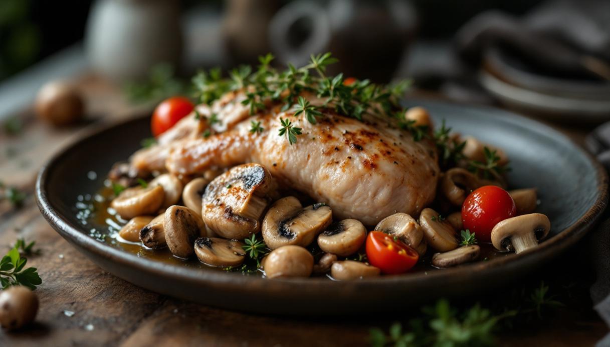Coniglio ai funghi