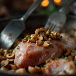 Funghi a pezzetti e interi.