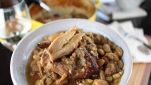 Coniglio in umido con fagioli