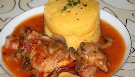 Polenta con coniglio