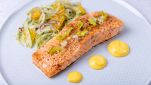 Salmone al forno con finocchi