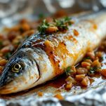 dentice al cartoccio nella carta stagnola