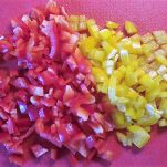 Gamberi in salsa di peperoni