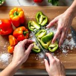 Peperoni rossi e verdi