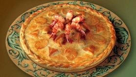 Torta salata con gamberi