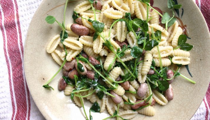 Cavatelli con piselli e fave