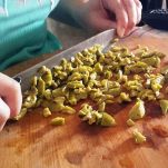 Focaccia con le olive verdi