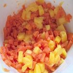 Insalata di gamberi e papaia