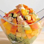 Insalata di gamberi e papaia