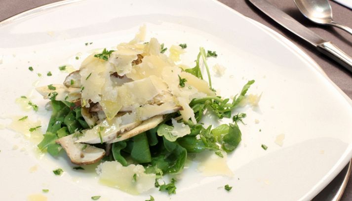 Funghi, rucola e grana