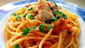 Spaghetti con gallinella di mare