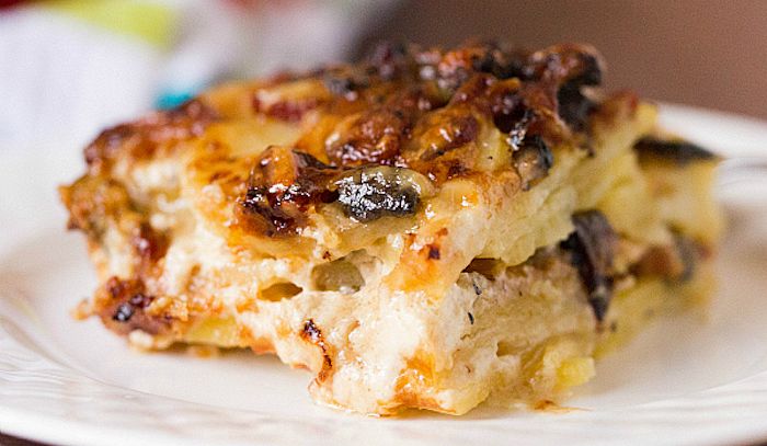 Patate e funghi al forno