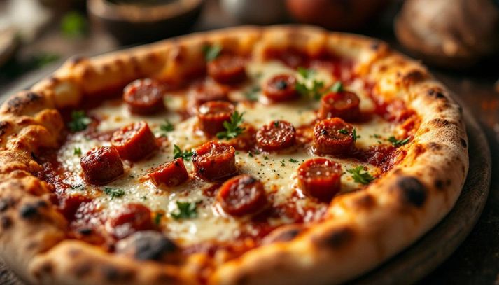 Pizza alla salsiccia