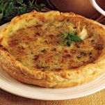 Torta delicata di cipolle bianche