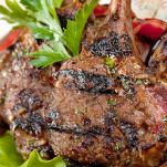 rack of lamb .cooking meat  barbecue