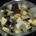 Branzino alle melanzane e olive nere