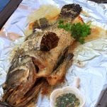 Cernia ripiena ai funghi