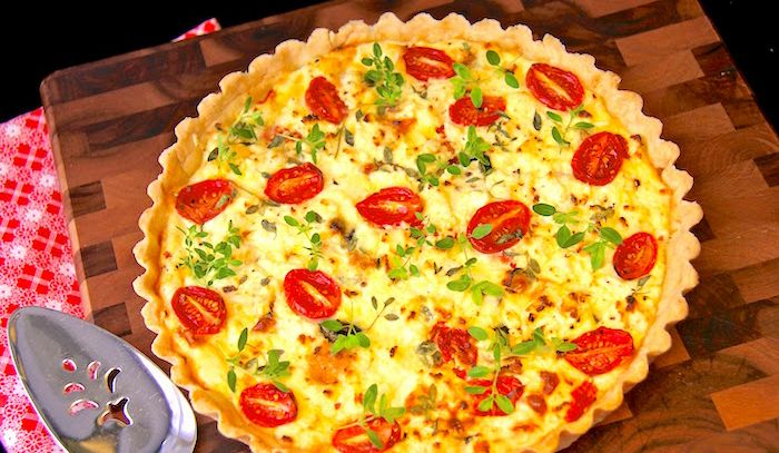 Crostata con ricotta e verdure