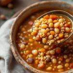 mesciua condita con l'olio extravergine di oliva