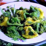 Mezzelune con robiola e zucchine
